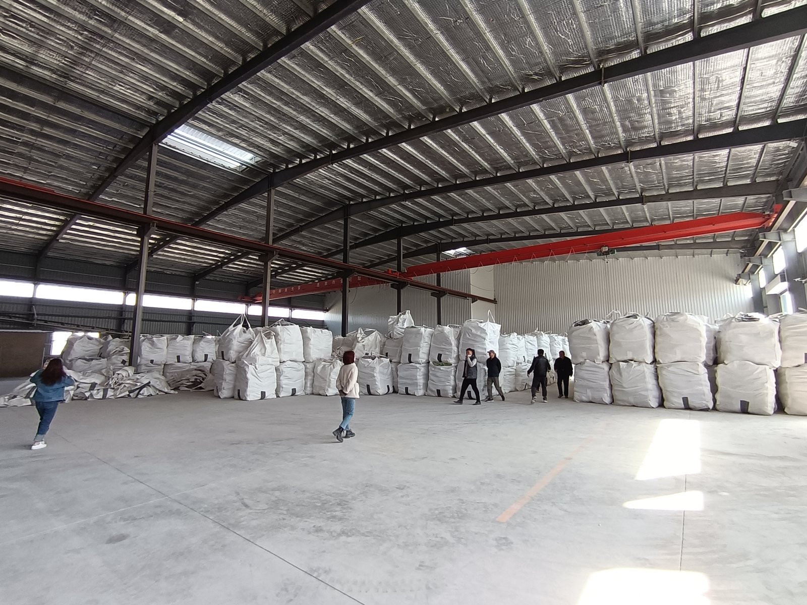 Packing workshop for LINGSHUAI bentonite cat litter supply